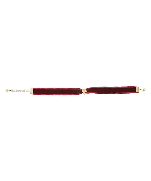 Selectable Happiness Velvet Ribbon Choker (Red)【Japan Jewelry】
