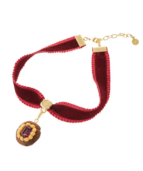 Selectable Happiness Velvet Ribbon Choker (Red)【Japan Jewelry】