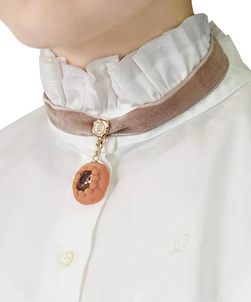 Selectable Happiness Velvet Ribbon Choker (Smoky Pink)【Japan Jewelry】