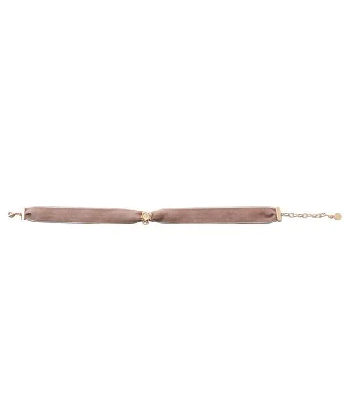 Selectable Happiness Velvet Ribbon Choker (Smoky Pink)【Japan Jewelry】