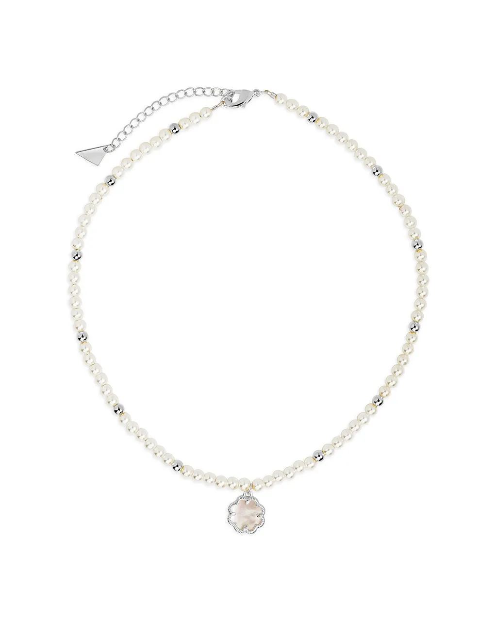 Selfina Mother of Pearl & Pearl Beaded Choker Necklace