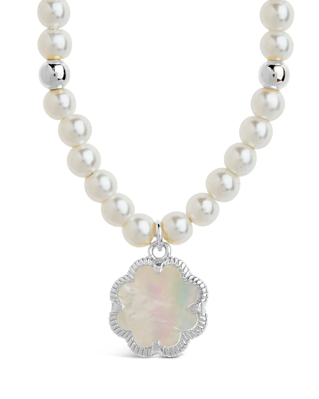 Selfina Mother of Pearl & Pearl Beaded Choker Necklace