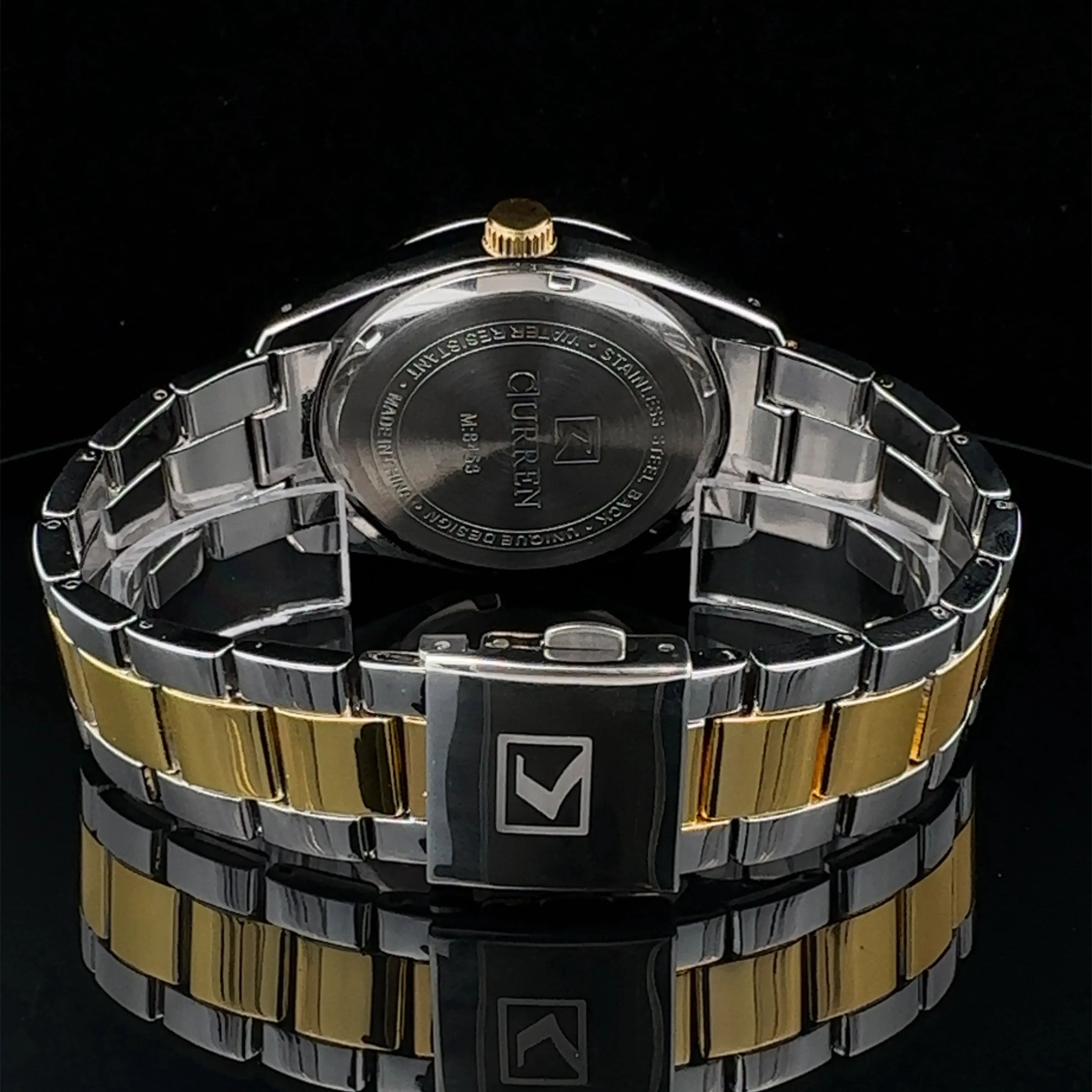 SERENDIPITY METAL BACK STAINLESS ICED OUT MENS WATCH I 5517113