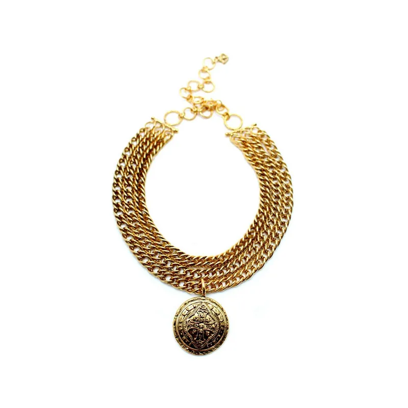 Sevilla Moorish Large Coin Choker (Necklace) (CK:SML-BG)