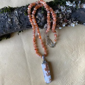 Shell Pendant with Sunstone