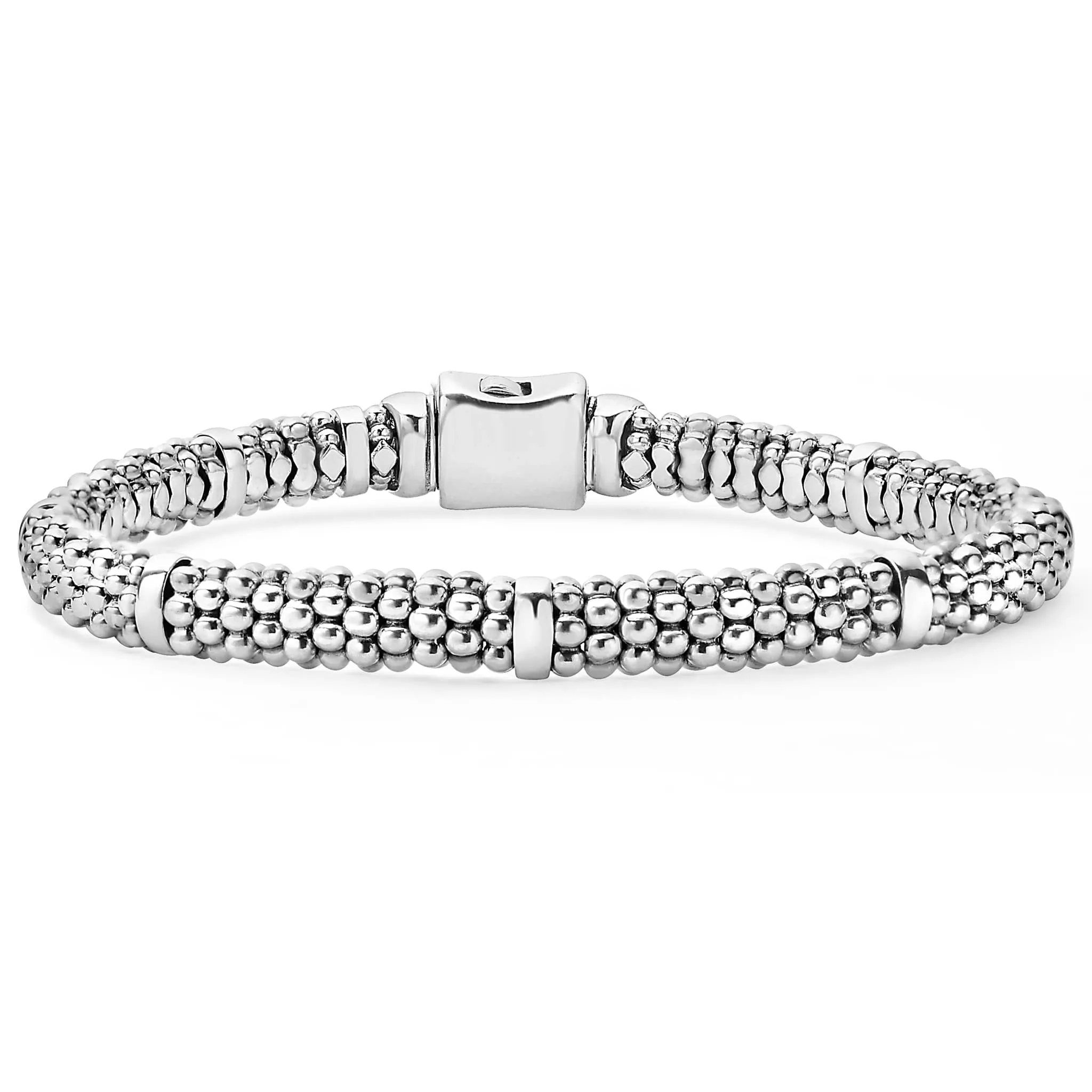 Signature Caviar Sterling Silver Caviar Bracelet | 6mm