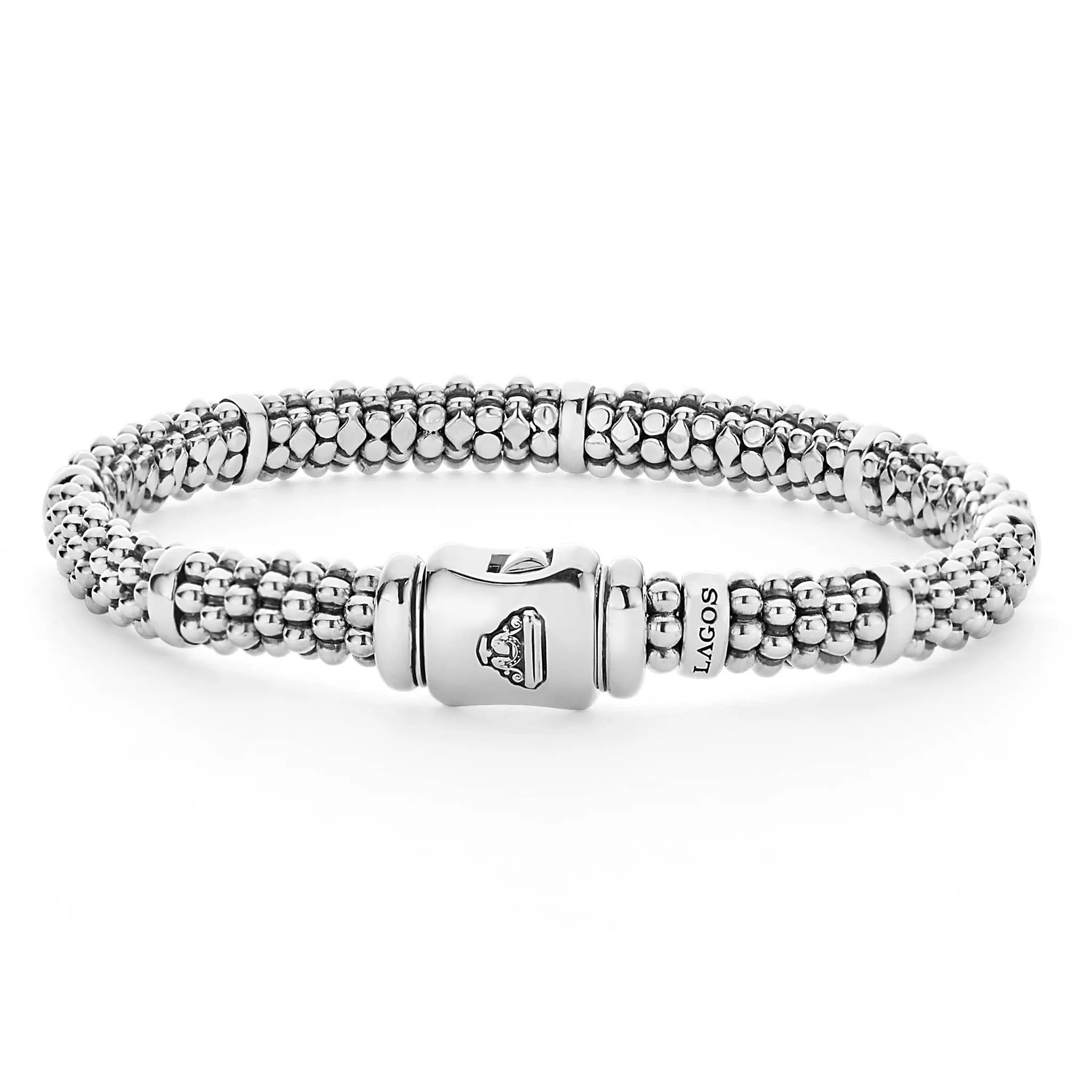 Signature Caviar Sterling Silver Caviar Bracelet | 6mm