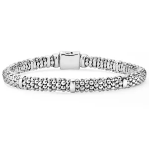 Signature Caviar Sterling Silver Caviar Bracelet | 6mm