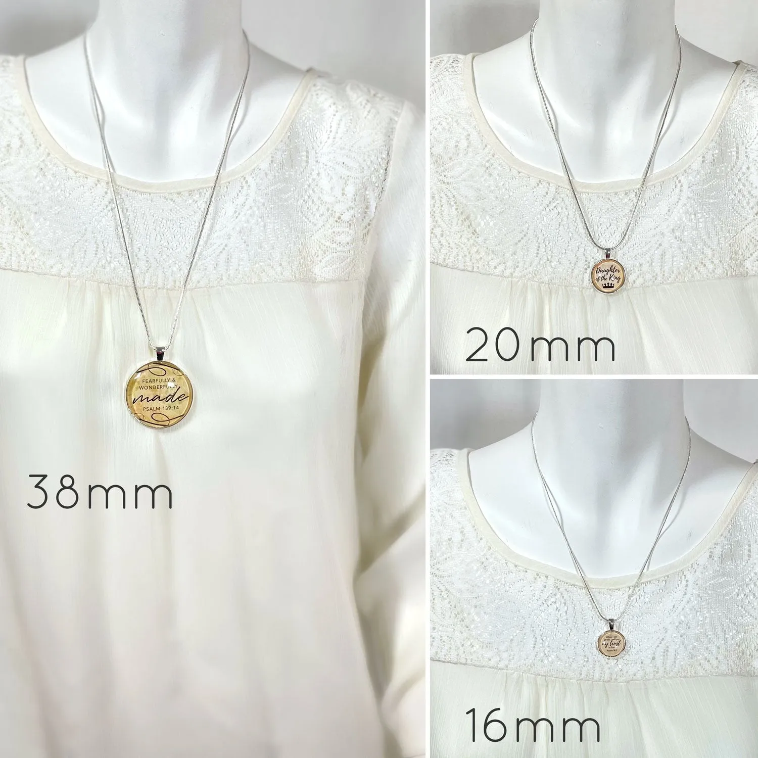 Silver-Plated Scripture Pendant Necklaces: Keep God's Promises Close