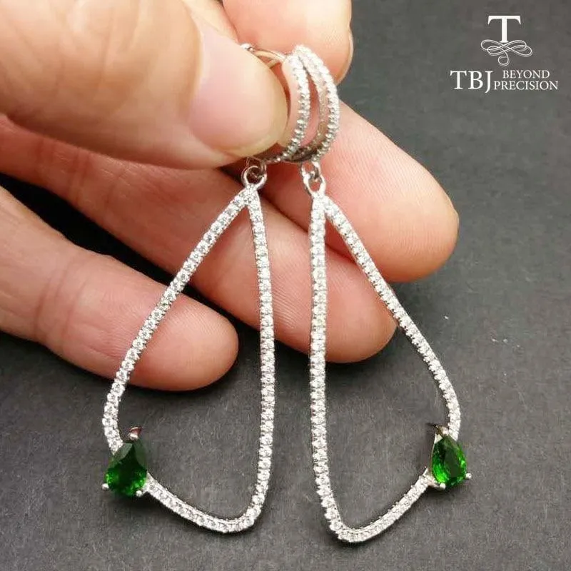 Simple and Elegant Stylish earring in 925 Silver with Chrome Dangle Earrings