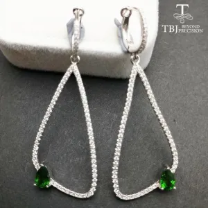Simple and Elegant Stylish earring in 925 Silver with Chrome Dangle Earrings