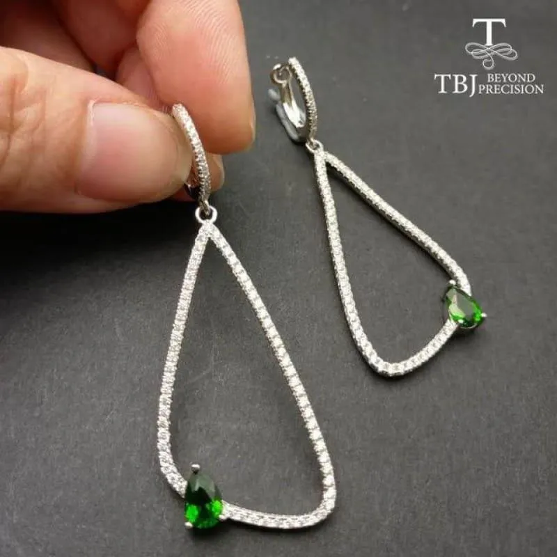 Simple and Elegant Stylish earring in 925 Silver with Chrome Dangle Earrings