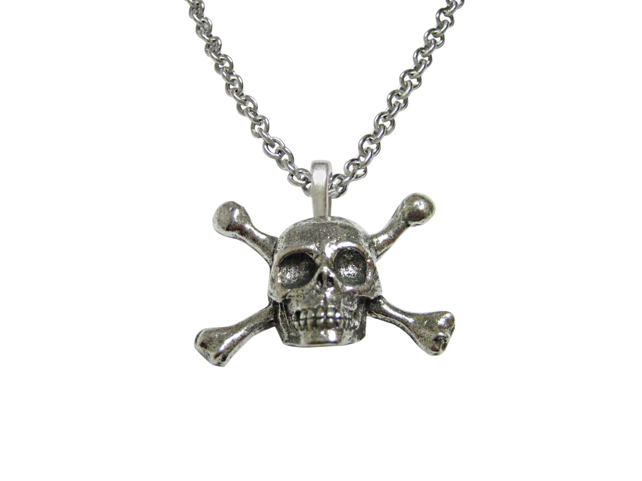 Skull Cross Bones Pendant Necklace