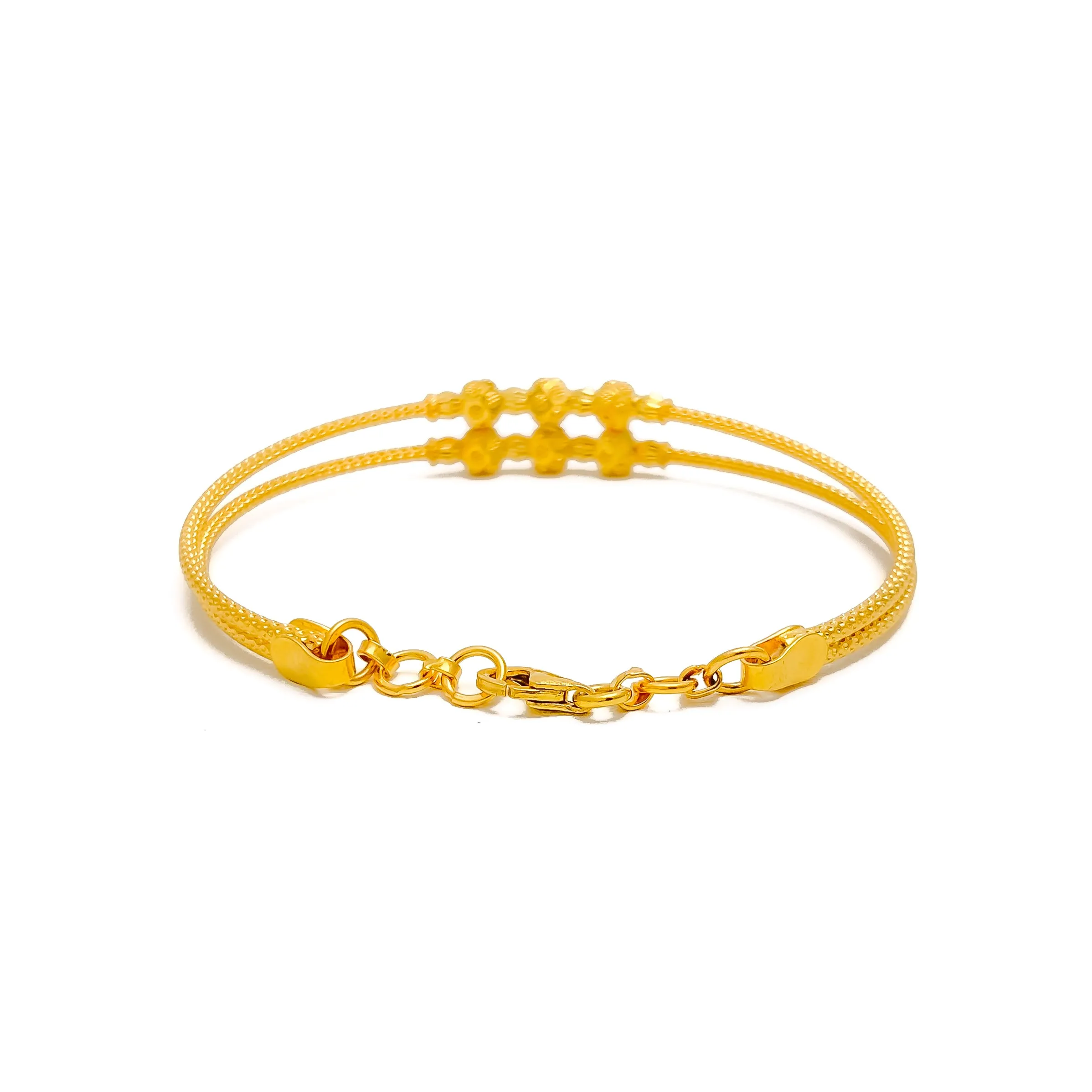 Sleek Lightweight 22k Gold Bangle Bracelet