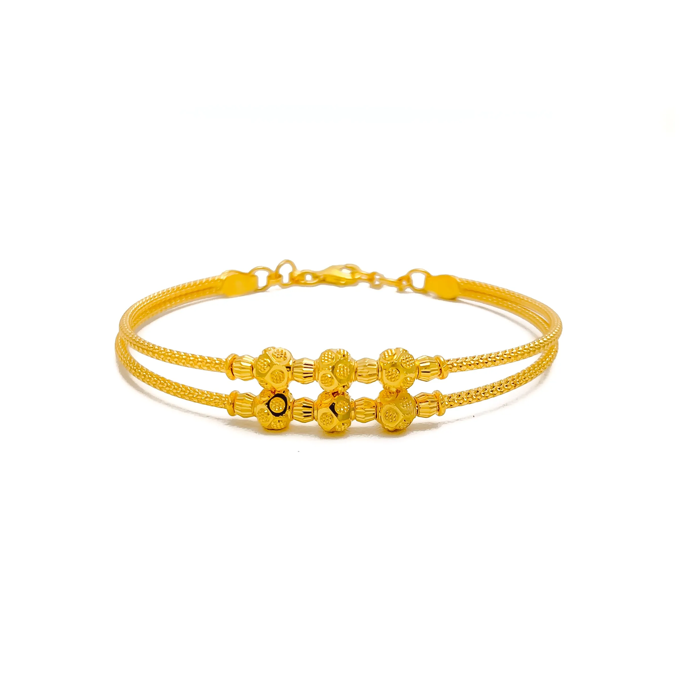 Sleek Lightweight 22k Gold Bangle Bracelet