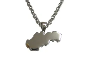 Slovakia Map Shape Pendant Necklace