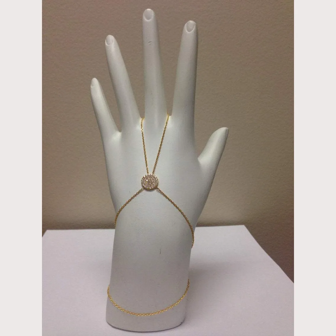 Small Disc Hand Bracelet