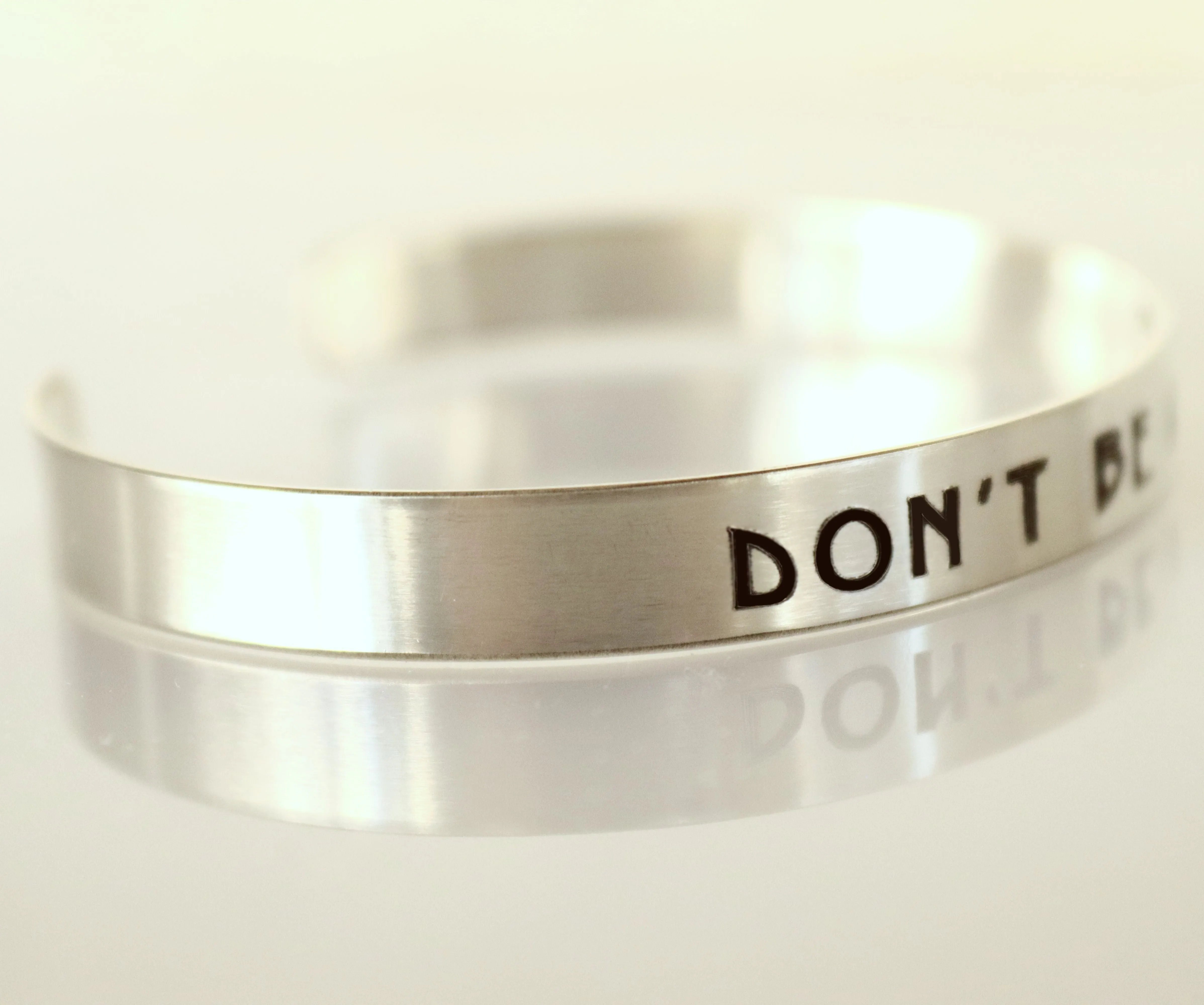 Smooth Sterling Silver Bangle Bracelet - Personalized Cuff For Men or Women