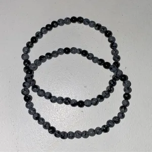 Snowflake Obsidian Bracelet