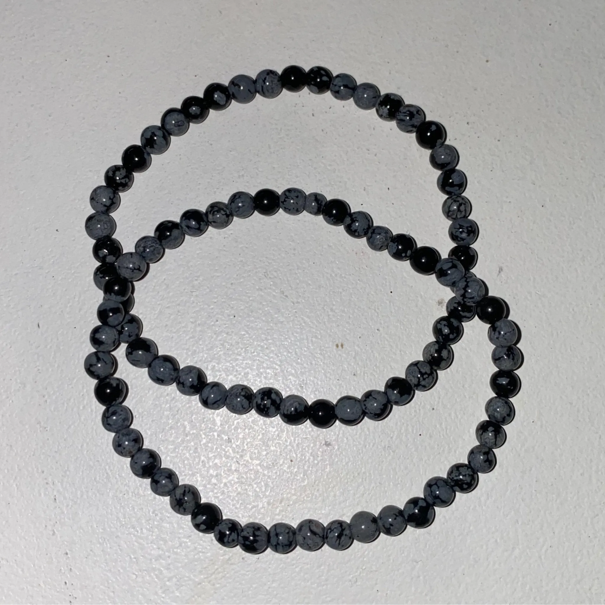 Snowflake Obsidian Bracelet