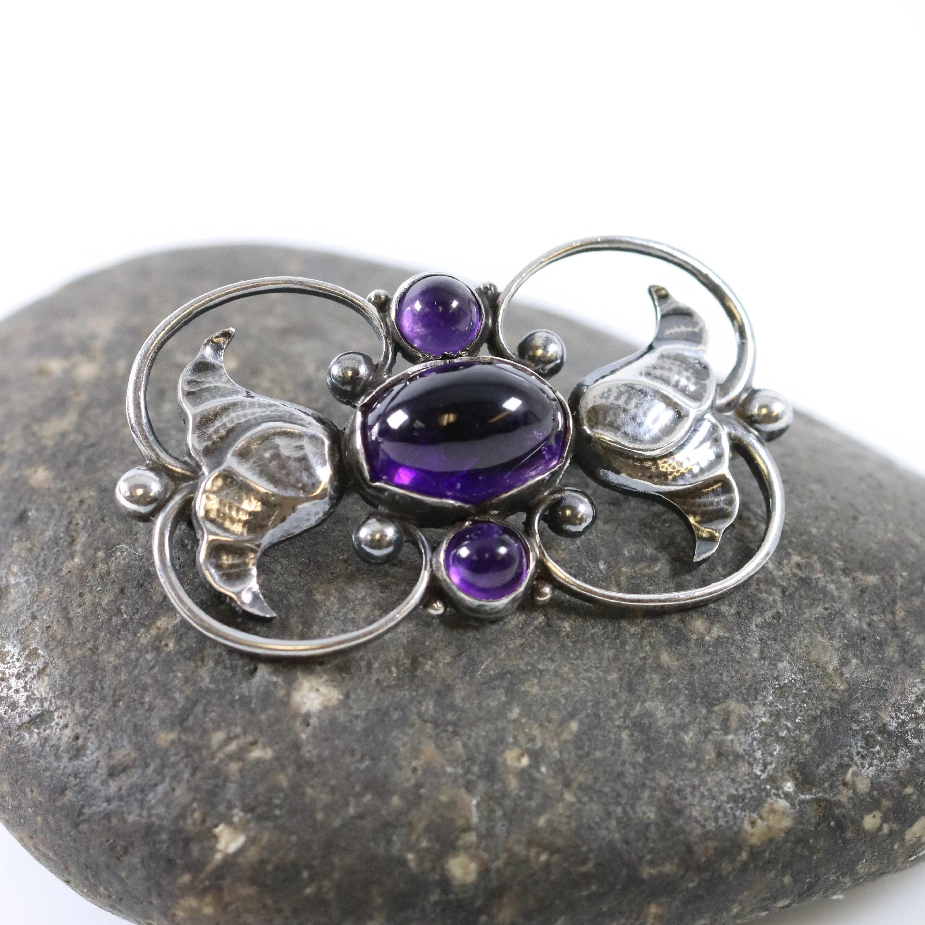 SOLD OUT: GEORG JENSEN AMETHYST BROOCH 236A