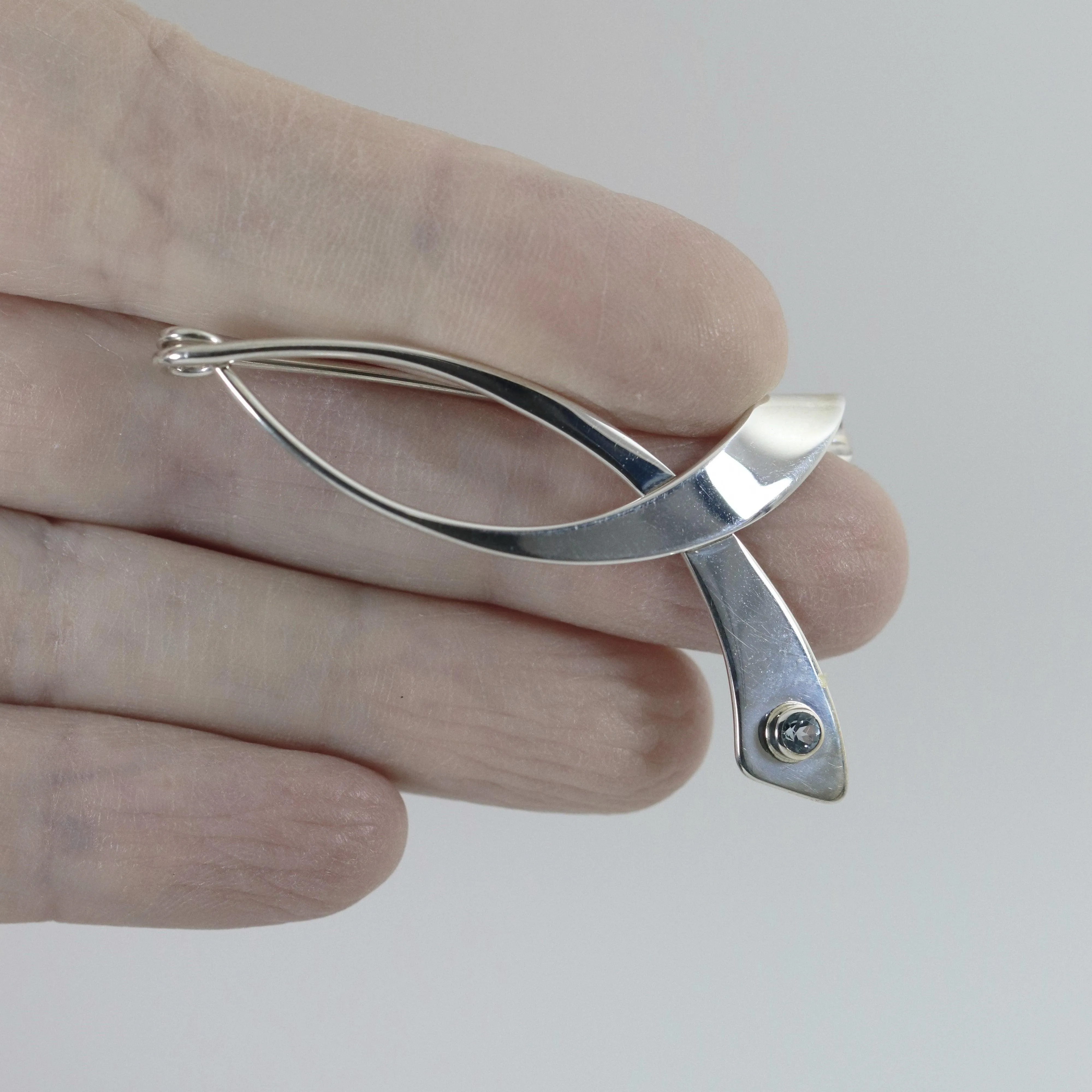 SOLD OUT: Vintage Ed Levin Jewelry | Modernist Topaz Brooch