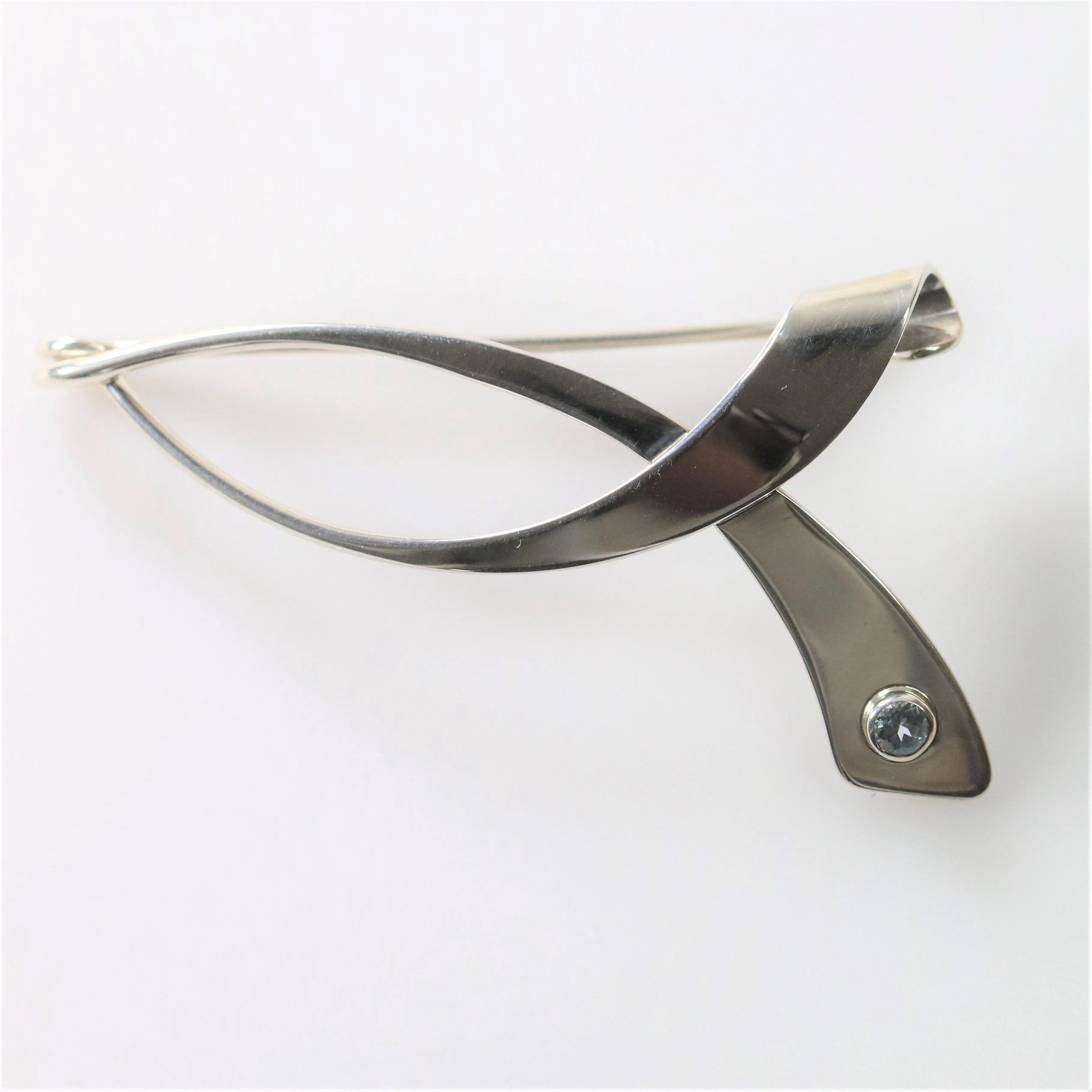 SOLD OUT: Vintage Ed Levin Jewelry | Modernist Topaz Brooch
