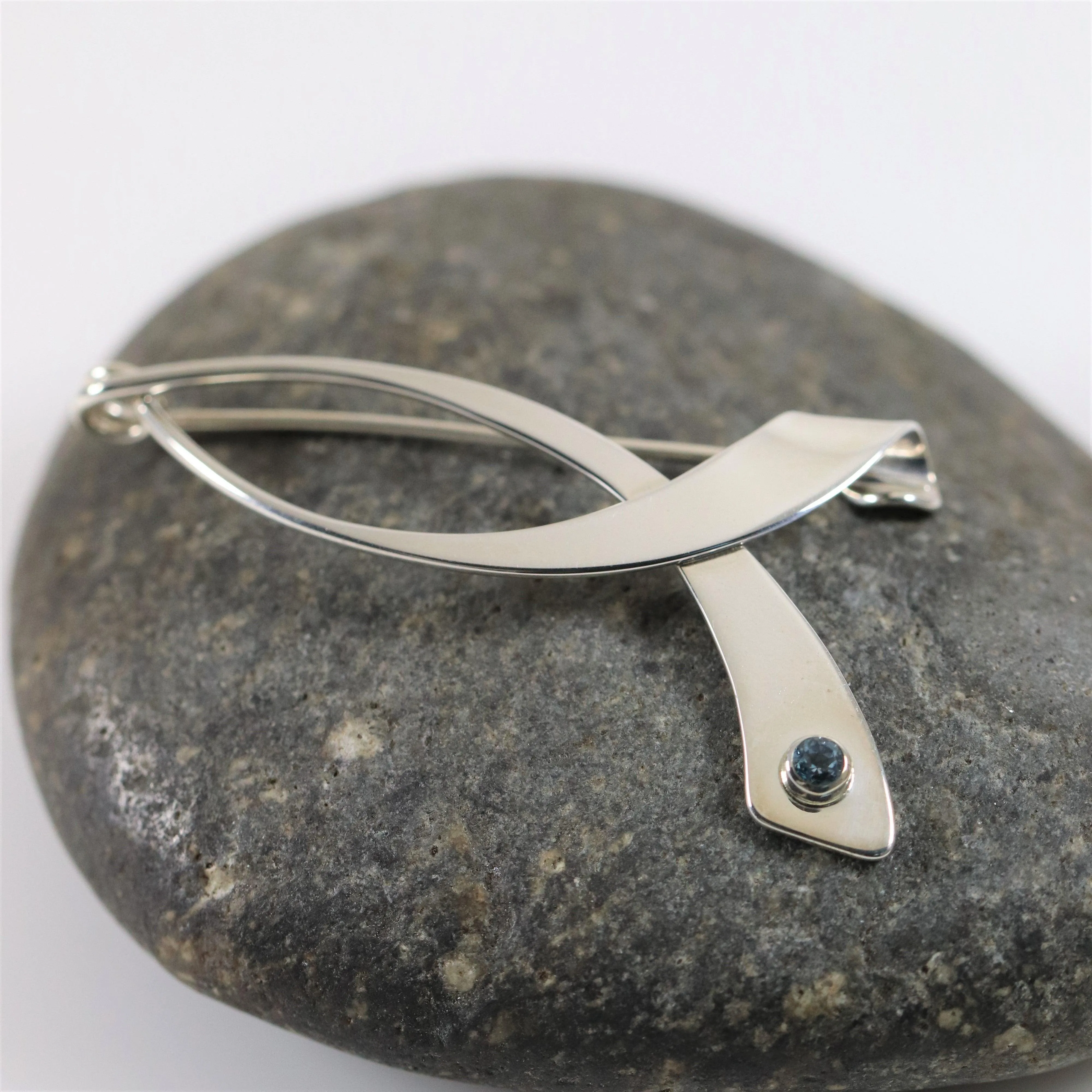 SOLD OUT: Vintage Ed Levin Jewelry | Modernist Topaz Brooch