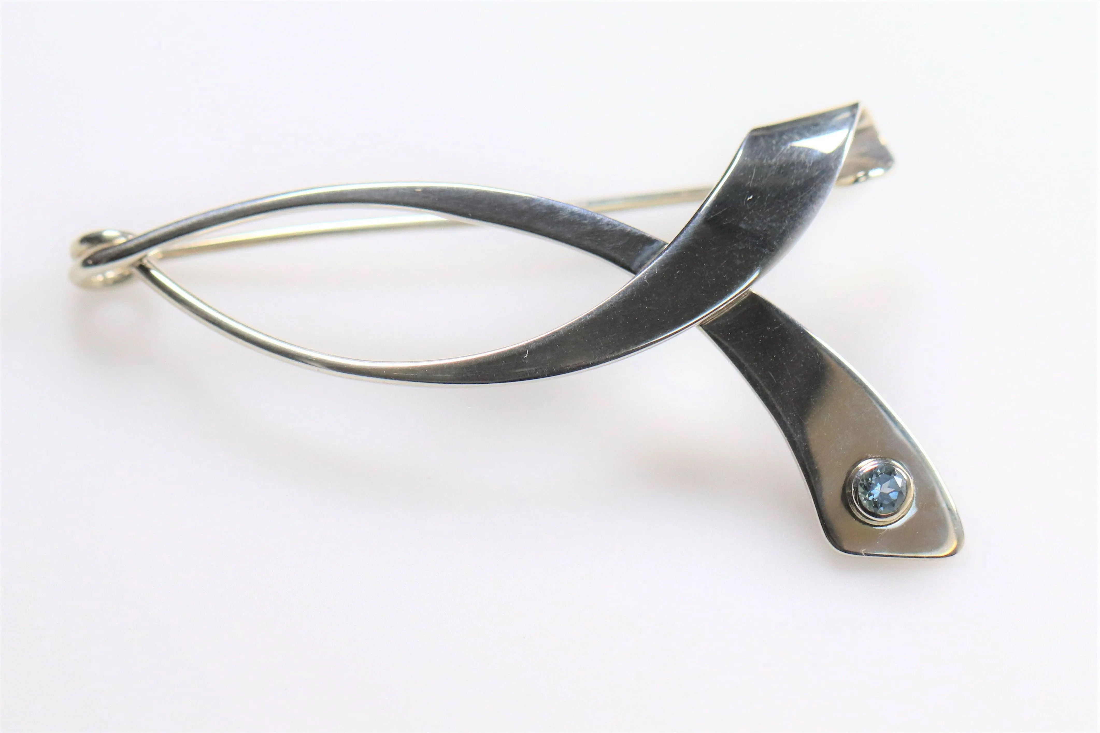 SOLD OUT: Vintage Ed Levin Jewelry | Modernist Topaz Brooch
