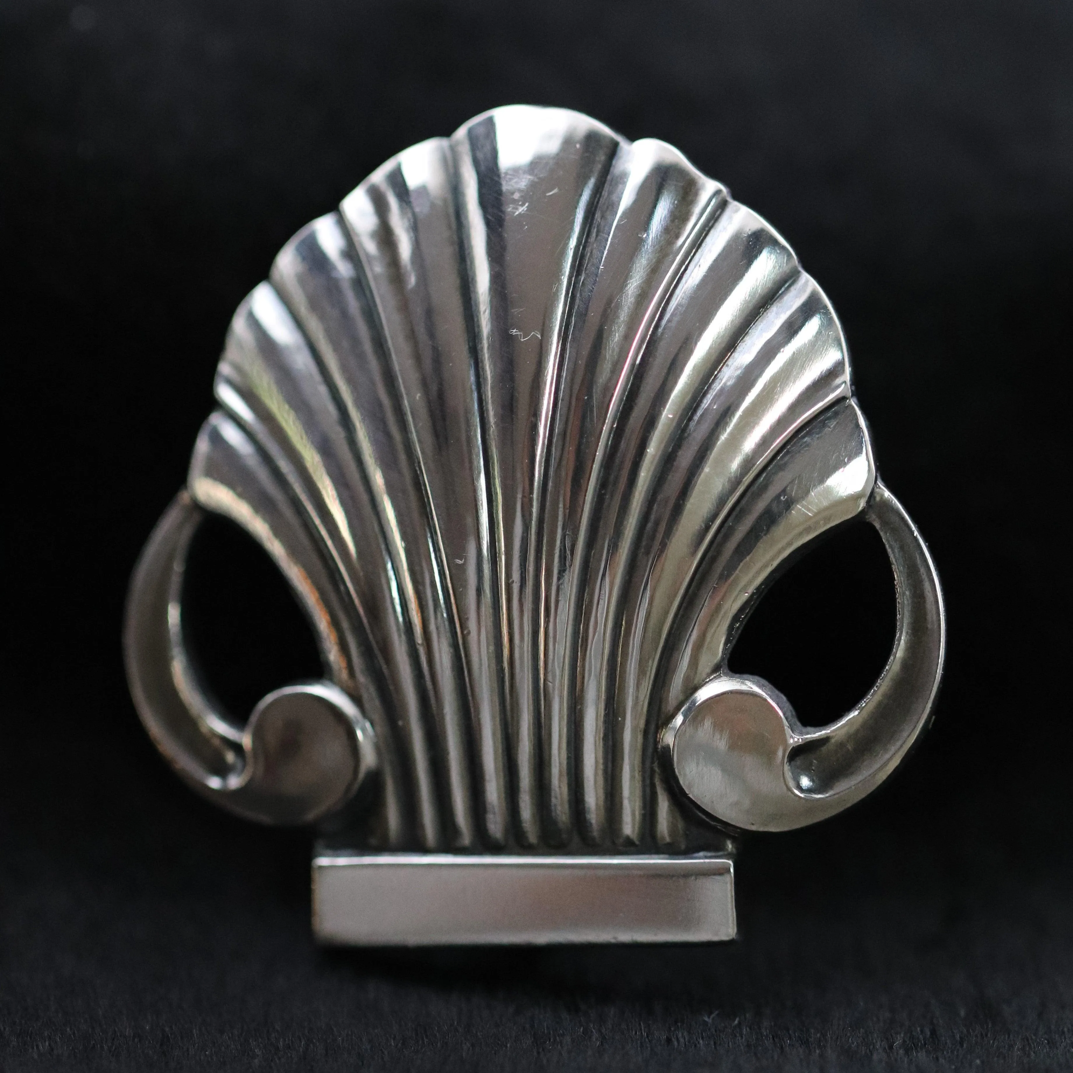 SOLD OUT: Vintage Georg Jensen Jewelry | Arno Malinowski Art Deco Shell Estate Brooch