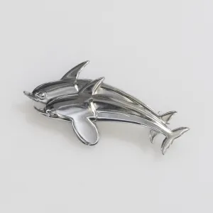 SOLD OUT: Vintage Georg Jensen Jewelry | Arno Malinowski Dual Dolphin Brooch 317