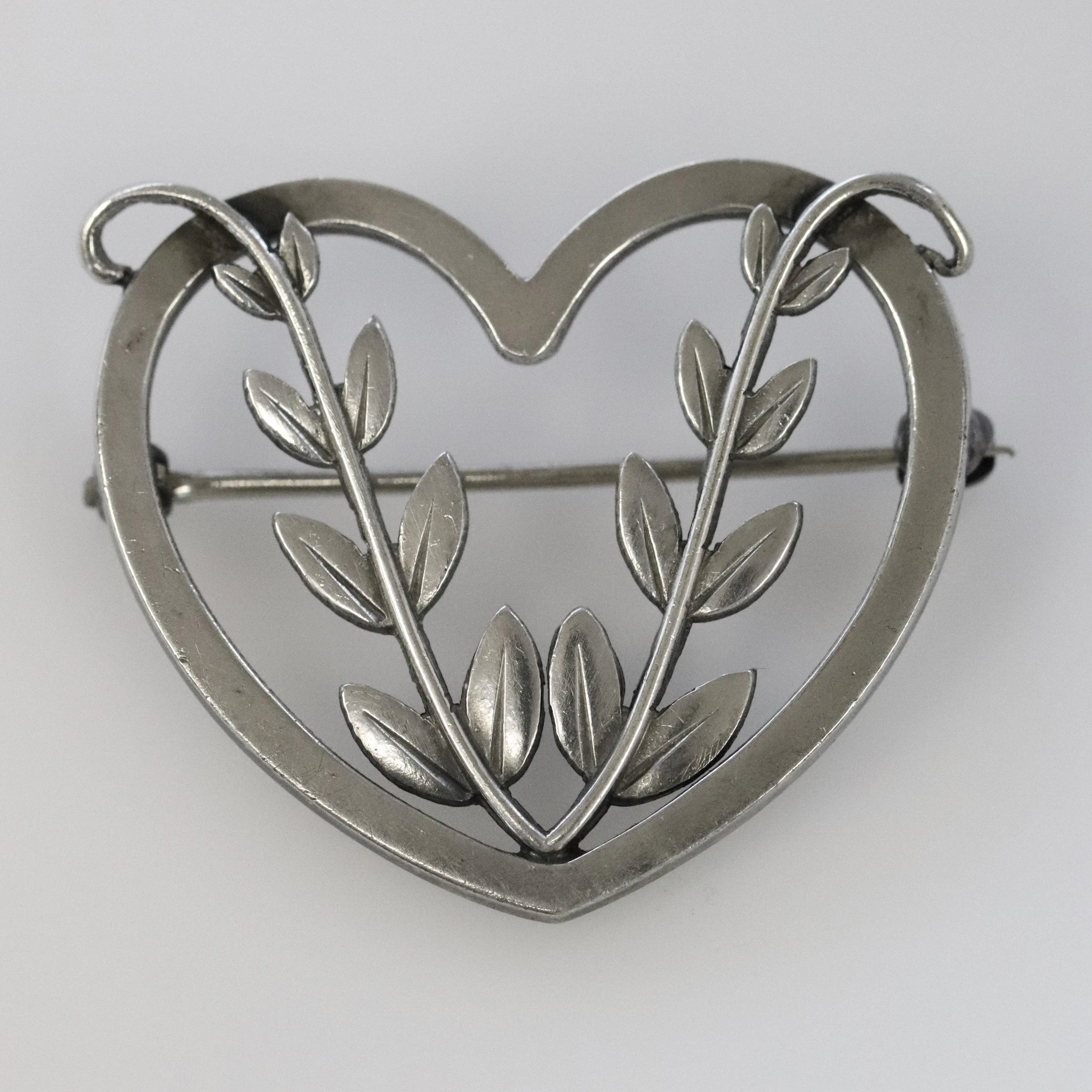 SOLD OUT: Vintage Georg Jensen Jewelry | Arno Malinowski Heart Vine Brooch 242B