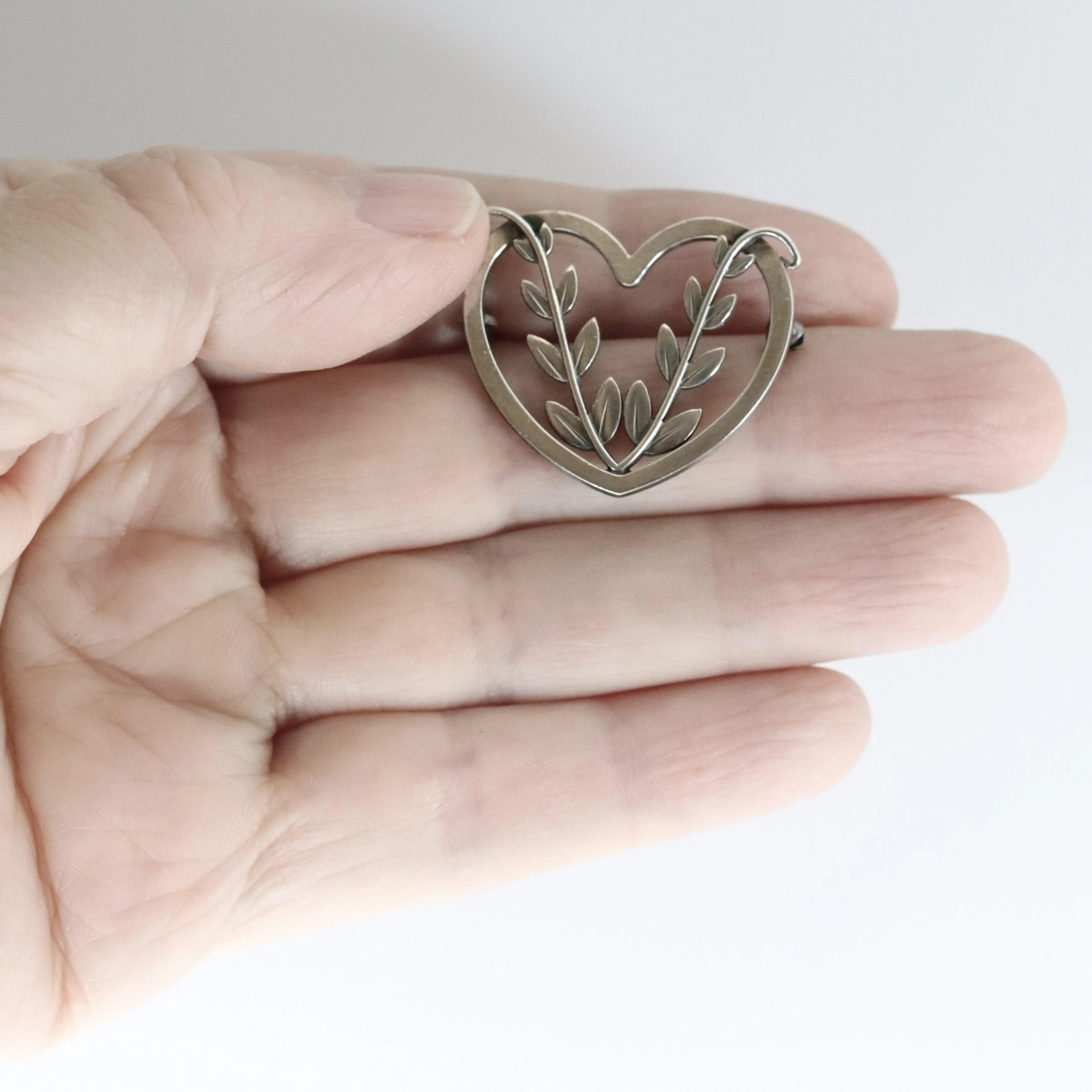 SOLD OUT: Vintage Georg Jensen Jewelry | Arno Malinowski Heart Vine Brooch 242B