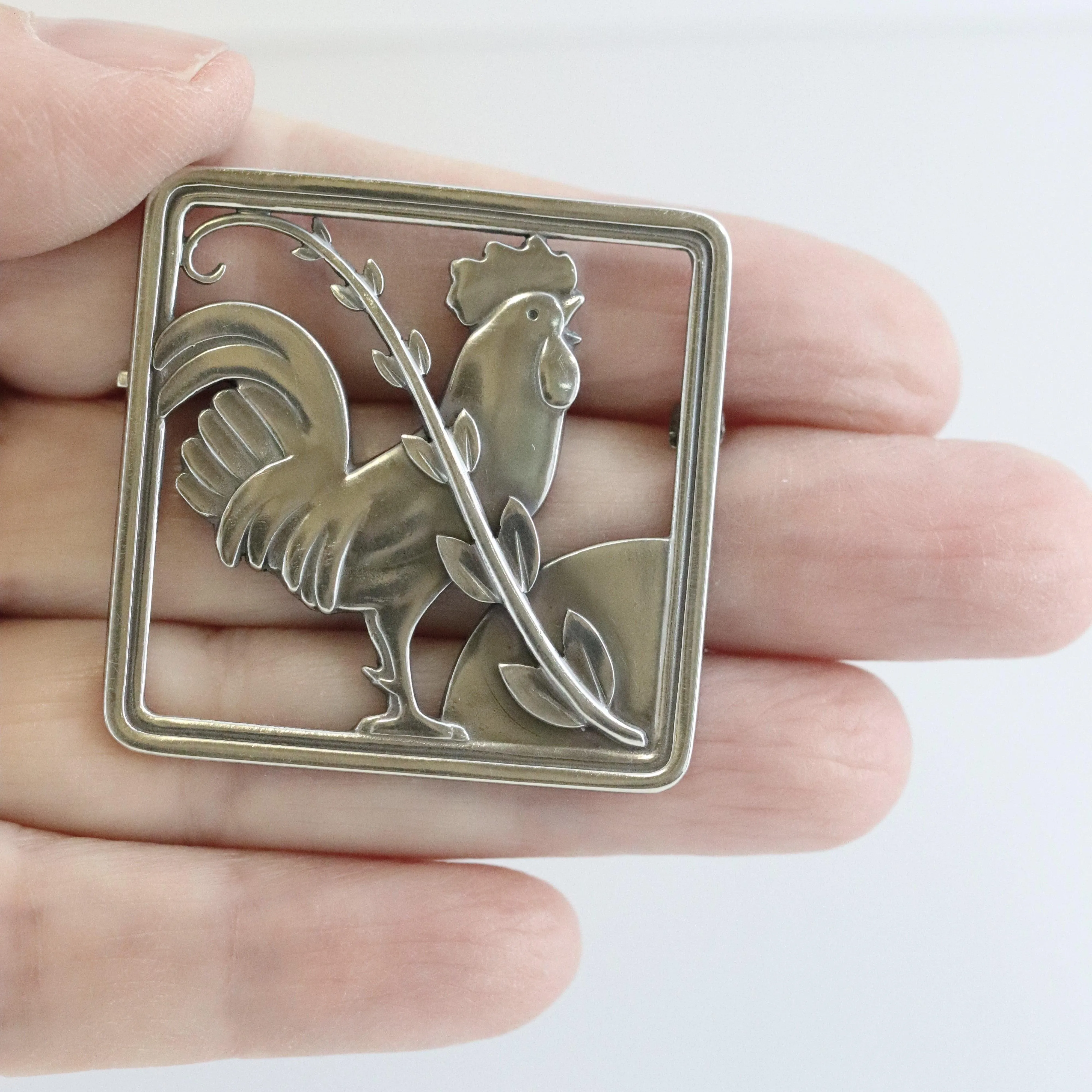 SOLD OUT: Vintage Georg Jensen Jewelry | Arno Malinowski Rooster Brooch 276
