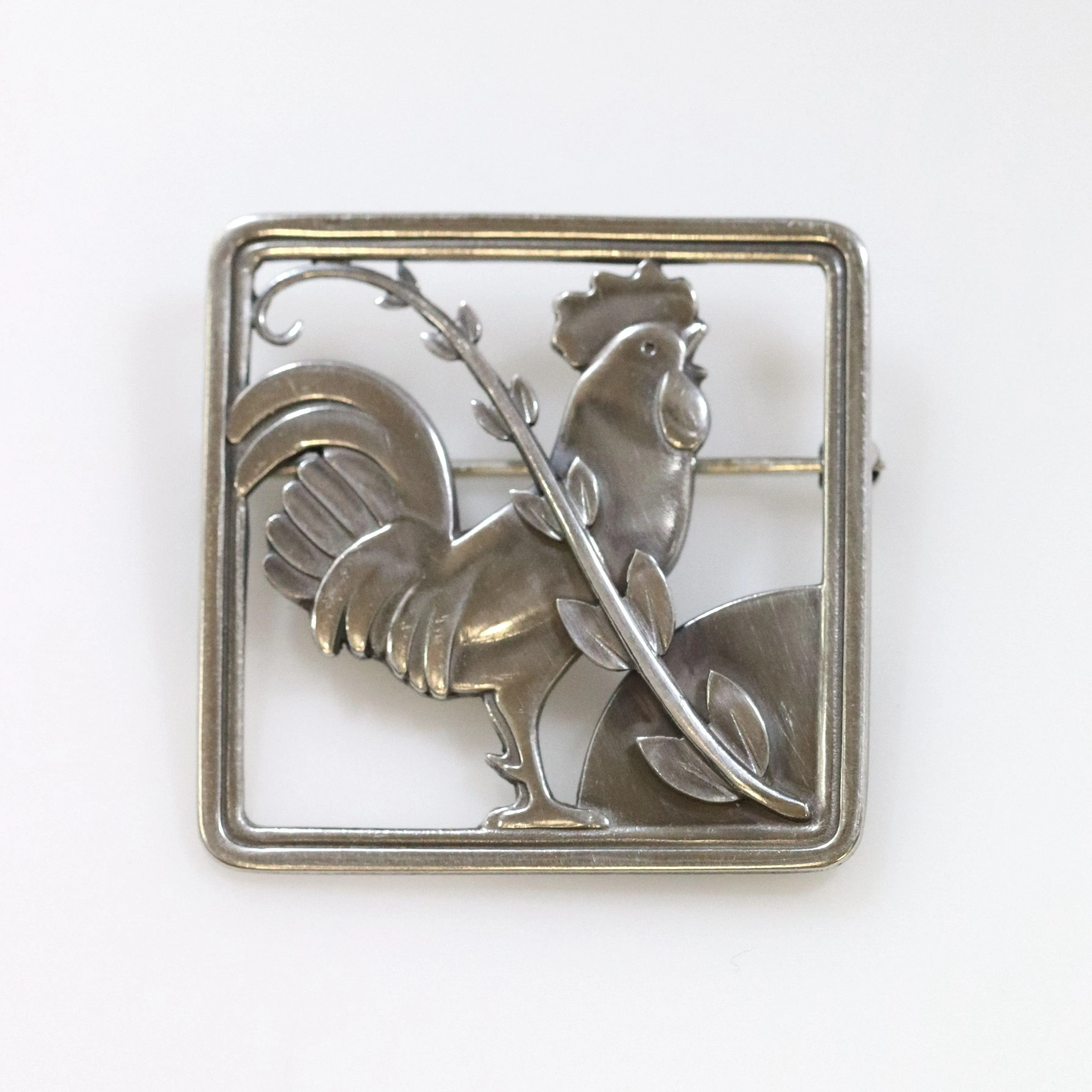 SOLD OUT: Vintage Georg Jensen Jewelry | Arno Malinowski Rooster Brooch 276
