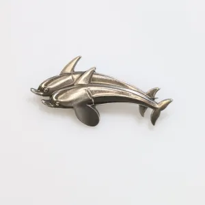 SOLD OUT: Vintage Georg Jensen Jewelry | Art Deco Dual Dolphins Brooch 317
