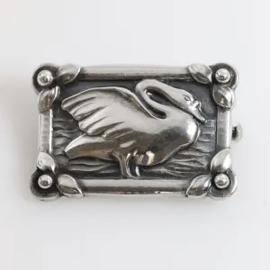 SOLD OUT: Vintage Georg Jensen Jewelry | Art Nouveau Petite Swan Pin 213A