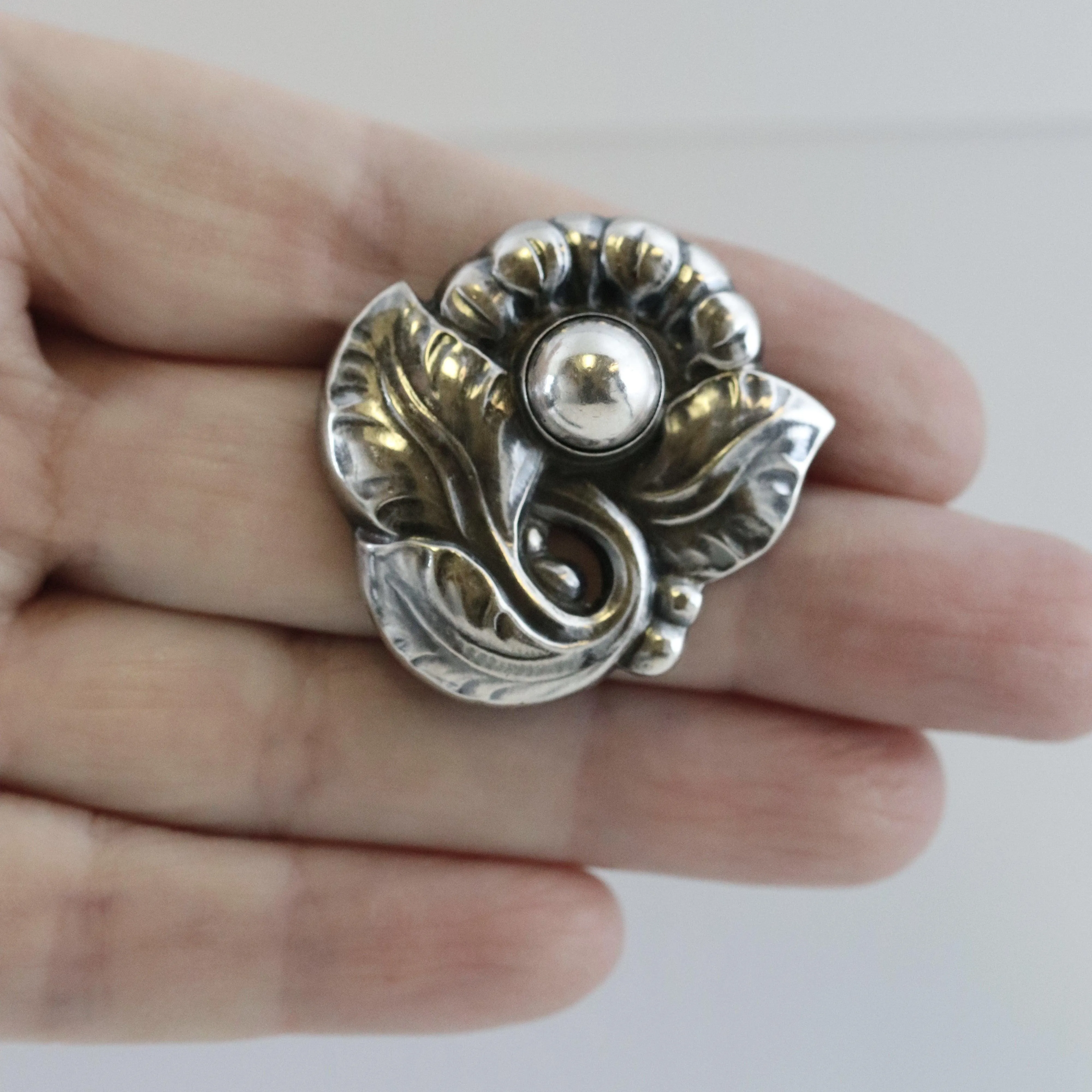 SOLD OUT: Vintage Georg Jensen Jewelry | Floral Brooch 71