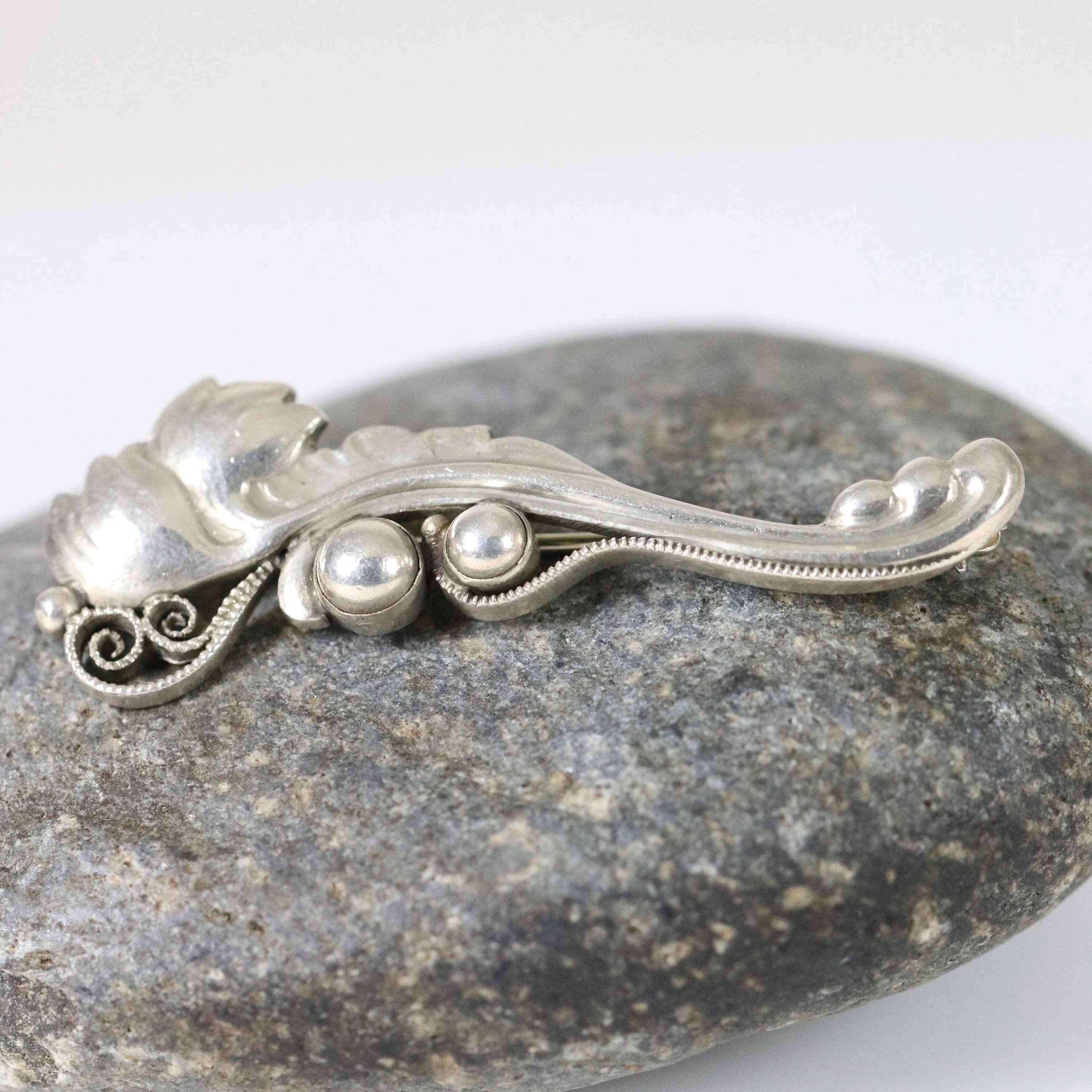 SOLD OUT: Vintage Georg Jensen Jewelry | Foliat Art Nouveau Brooch 181