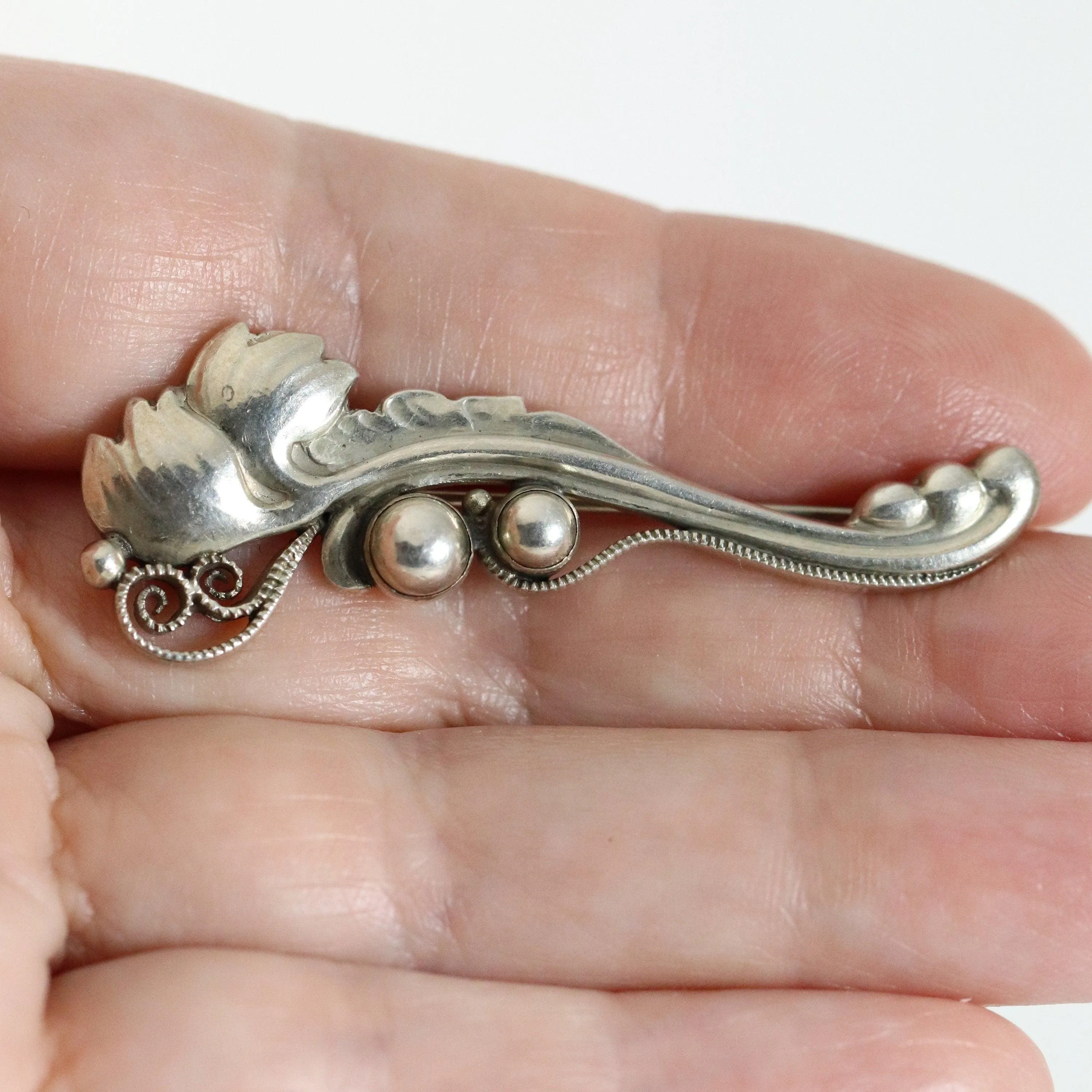SOLD OUT: Vintage Georg Jensen Jewelry | Foliat Art Nouveau Brooch 181