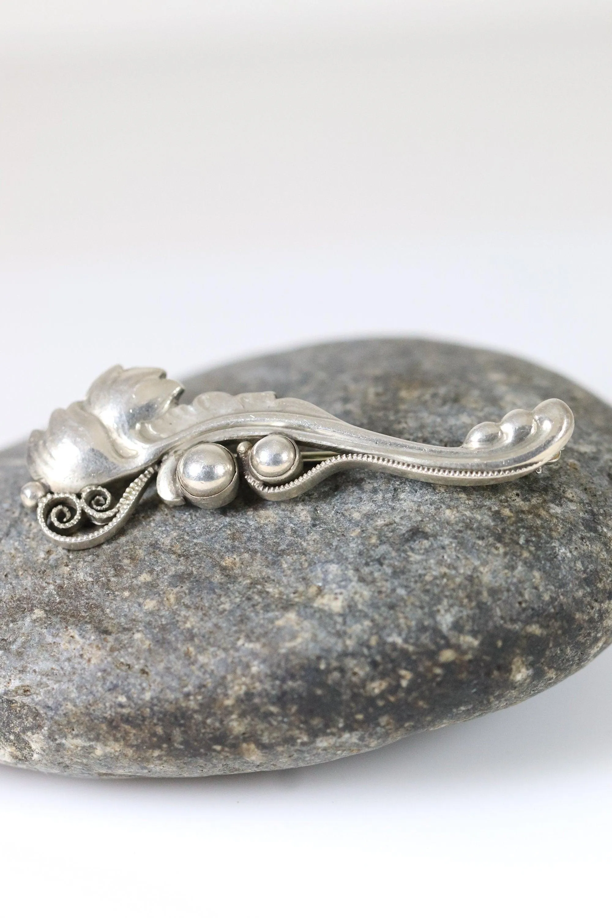 SOLD OUT: Vintage Georg Jensen Jewelry | Foliat Art Nouveau Brooch 181