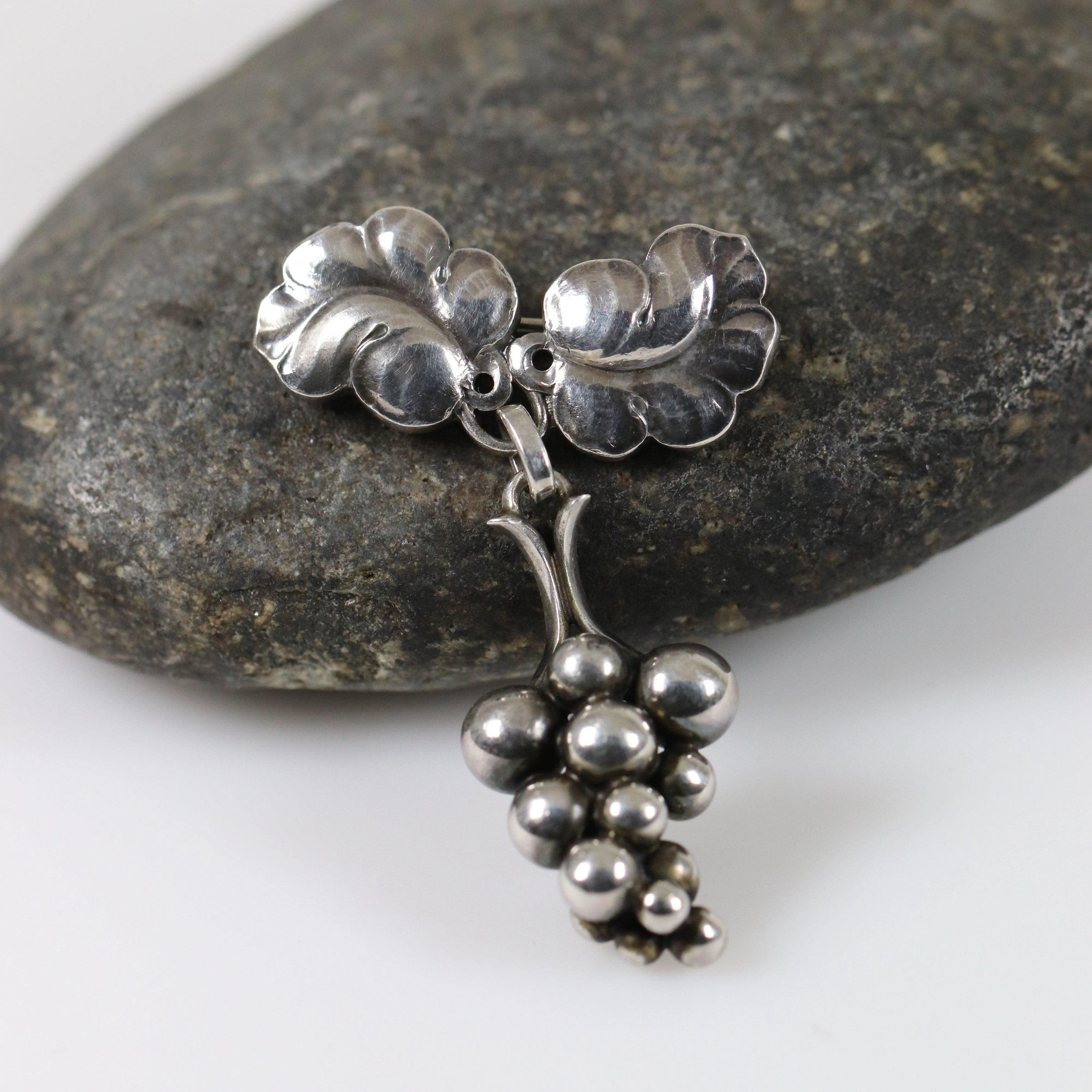 SOLD OUT: Vintage Georg Jensen Jewelry | Grape Bunch Brooch 217A Denmark