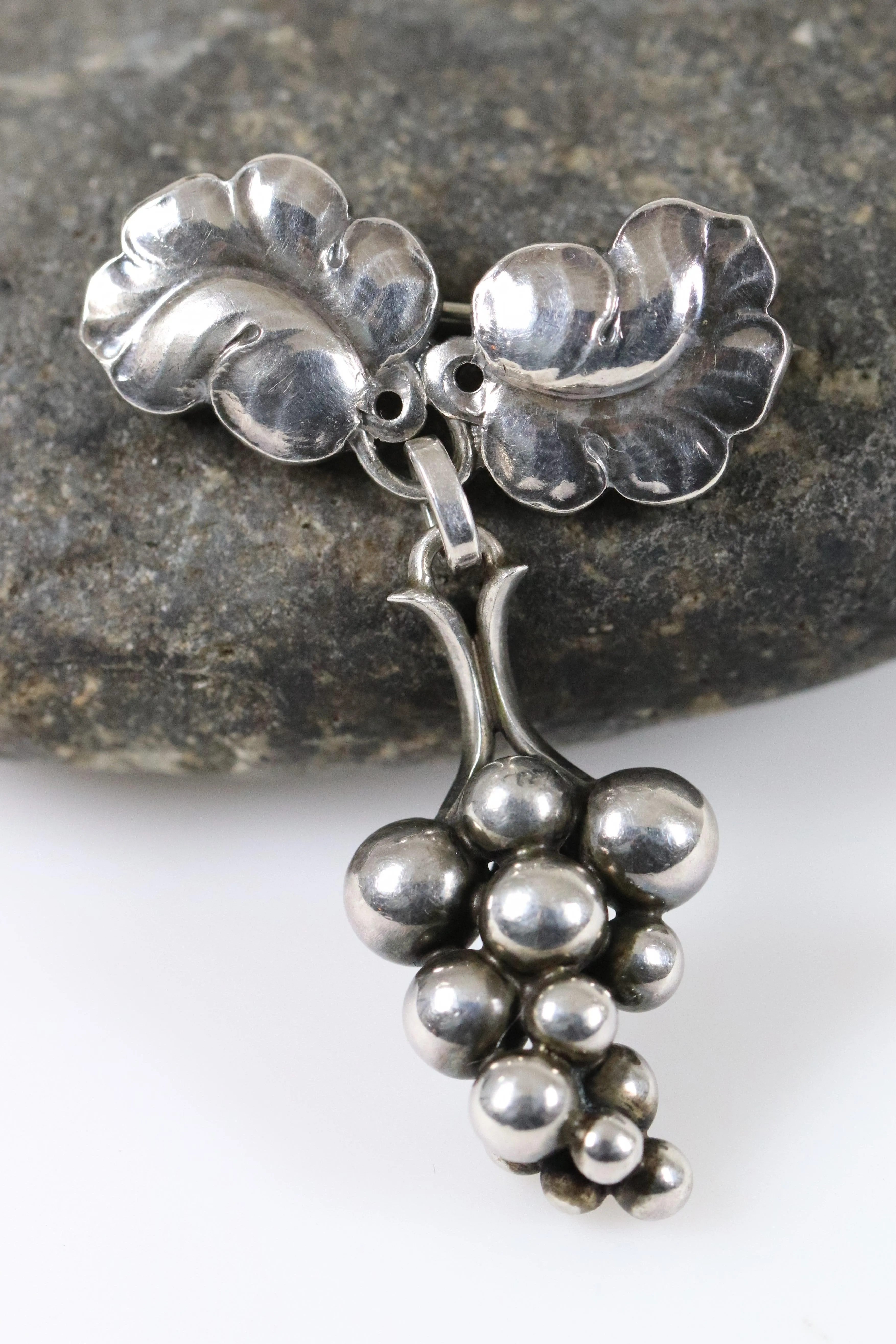 SOLD OUT: Vintage Georg Jensen Jewelry | Grape Bunch Brooch 217A Denmark