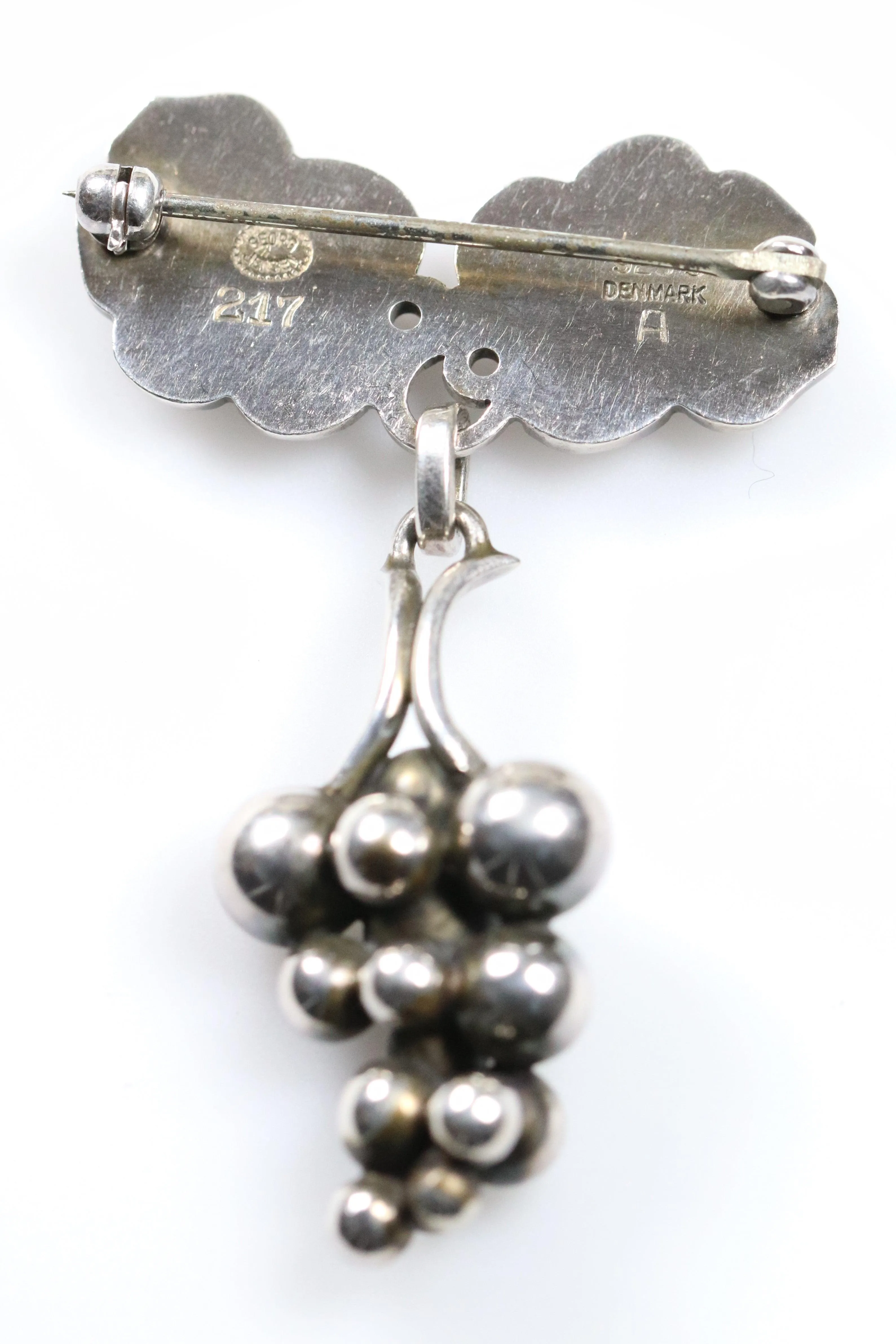 SOLD OUT: Vintage Georg Jensen Jewelry | Grape Bunch Brooch 217A Denmark