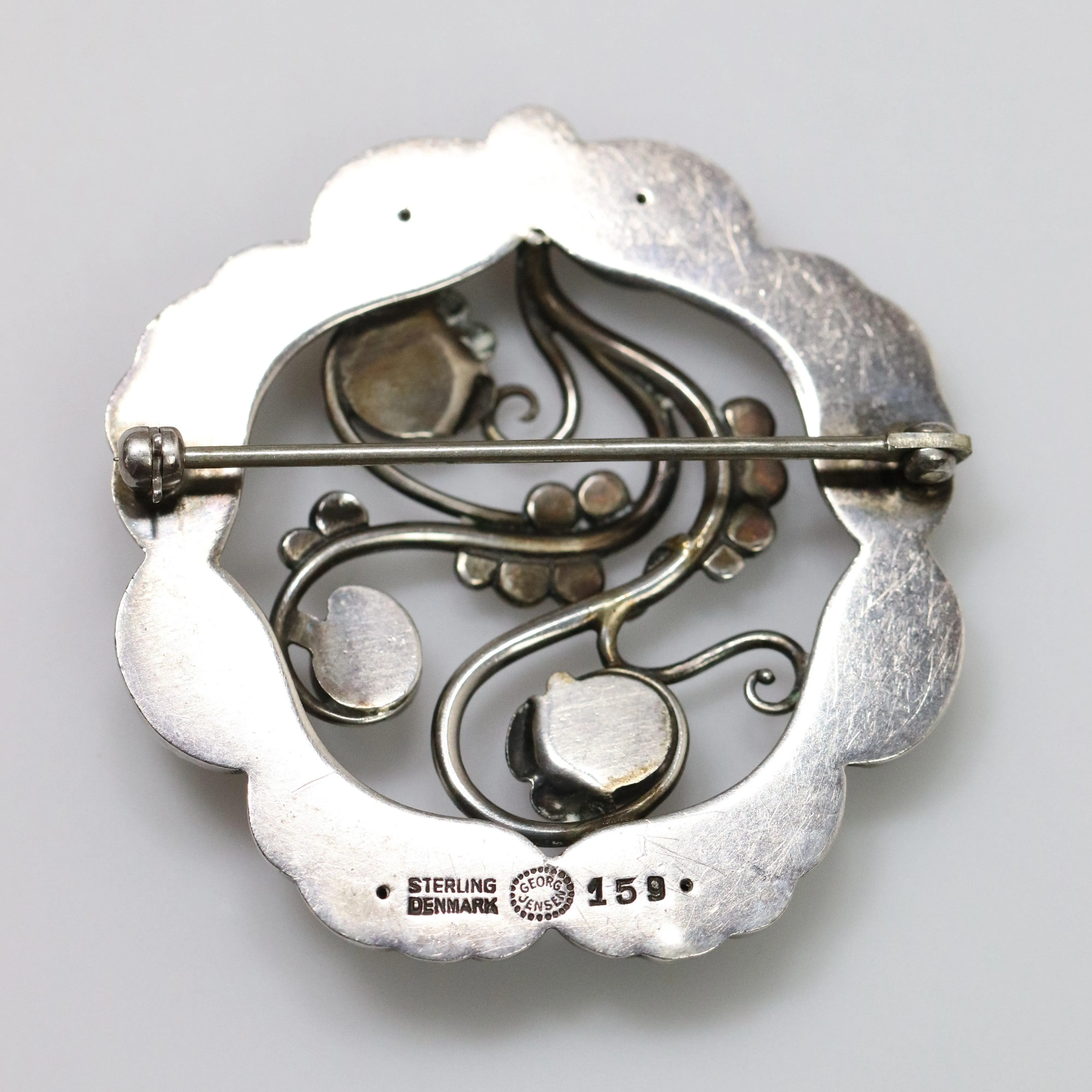 SOLD OUT: Vintage Georg Jensen Jewelry | Moonlight Blossom Art Nouveau Brooch