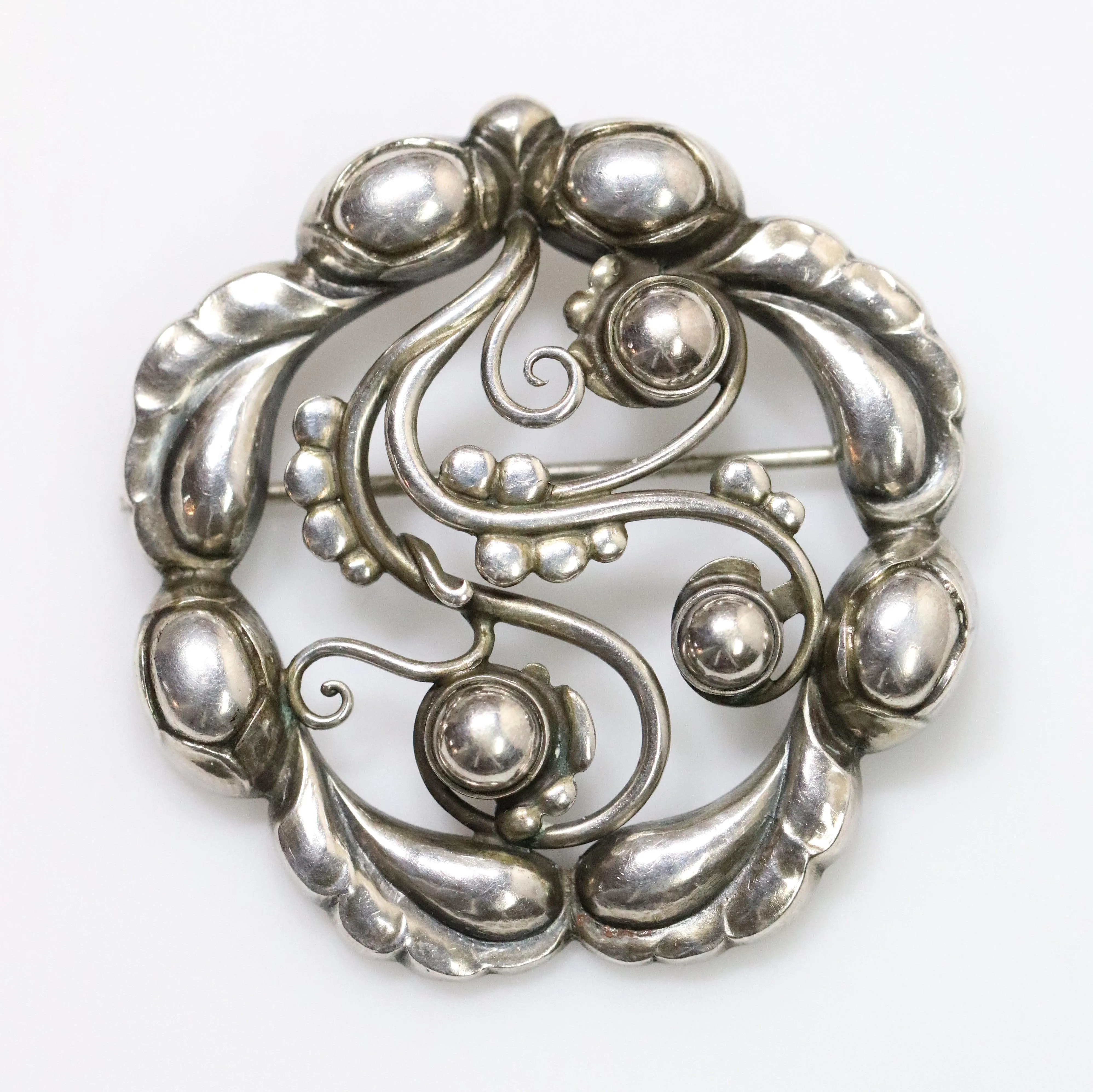 SOLD OUT: Vintage Georg Jensen Jewelry | Moonlight Blossom Art Nouveau Brooch