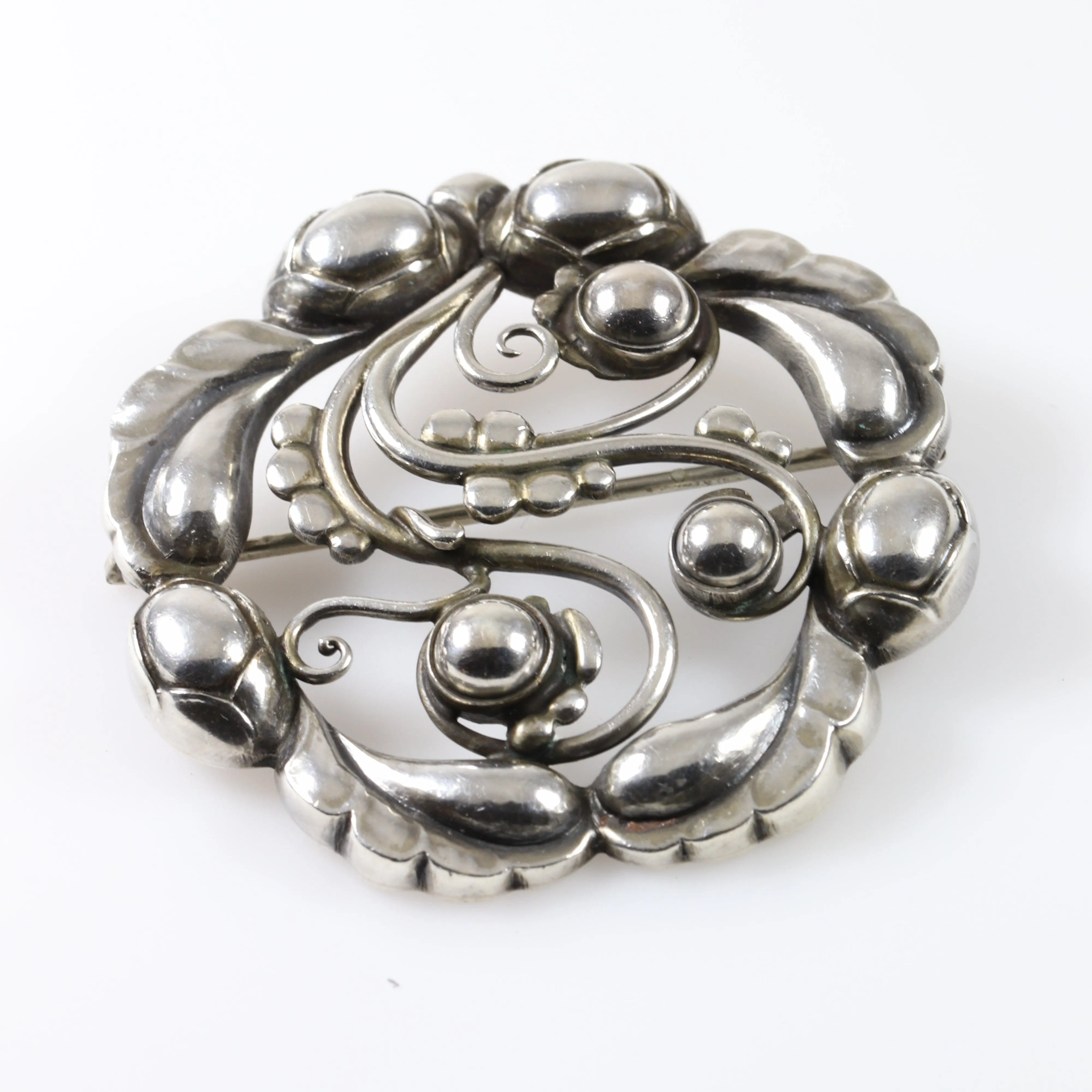 SOLD OUT: Vintage Georg Jensen Jewelry | Moonlight Blossom Art Nouveau Brooch