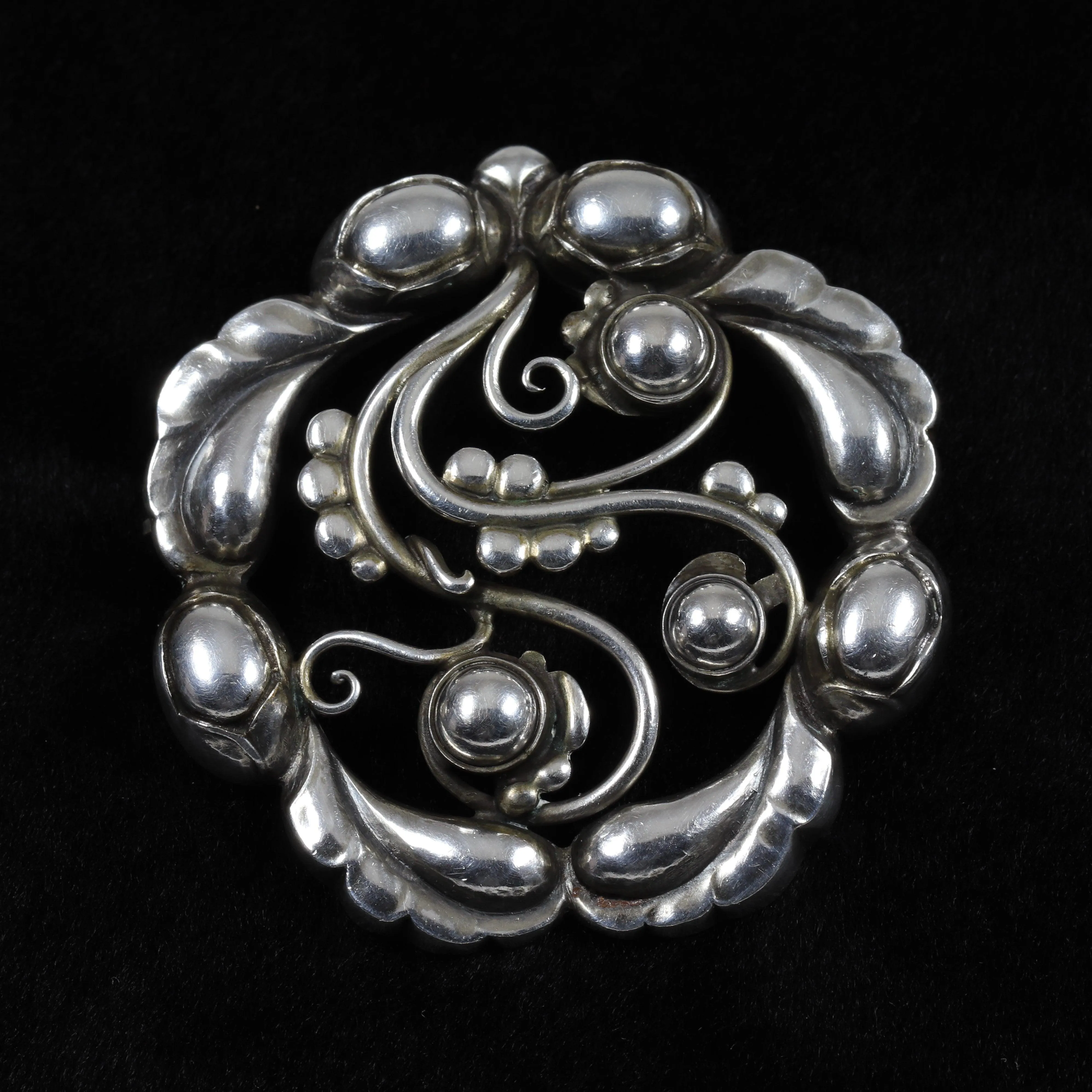 SOLD OUT: Vintage Georg Jensen Jewelry | Moonlight Blossom Art Nouveau Brooch
