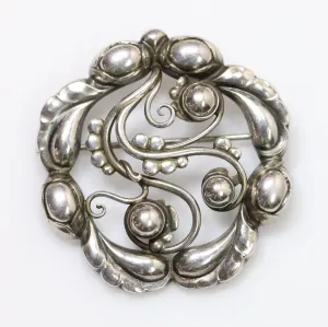 SOLD OUT: Vintage Georg Jensen Jewelry | Moonlight Blossom Art Nouveau Brooch