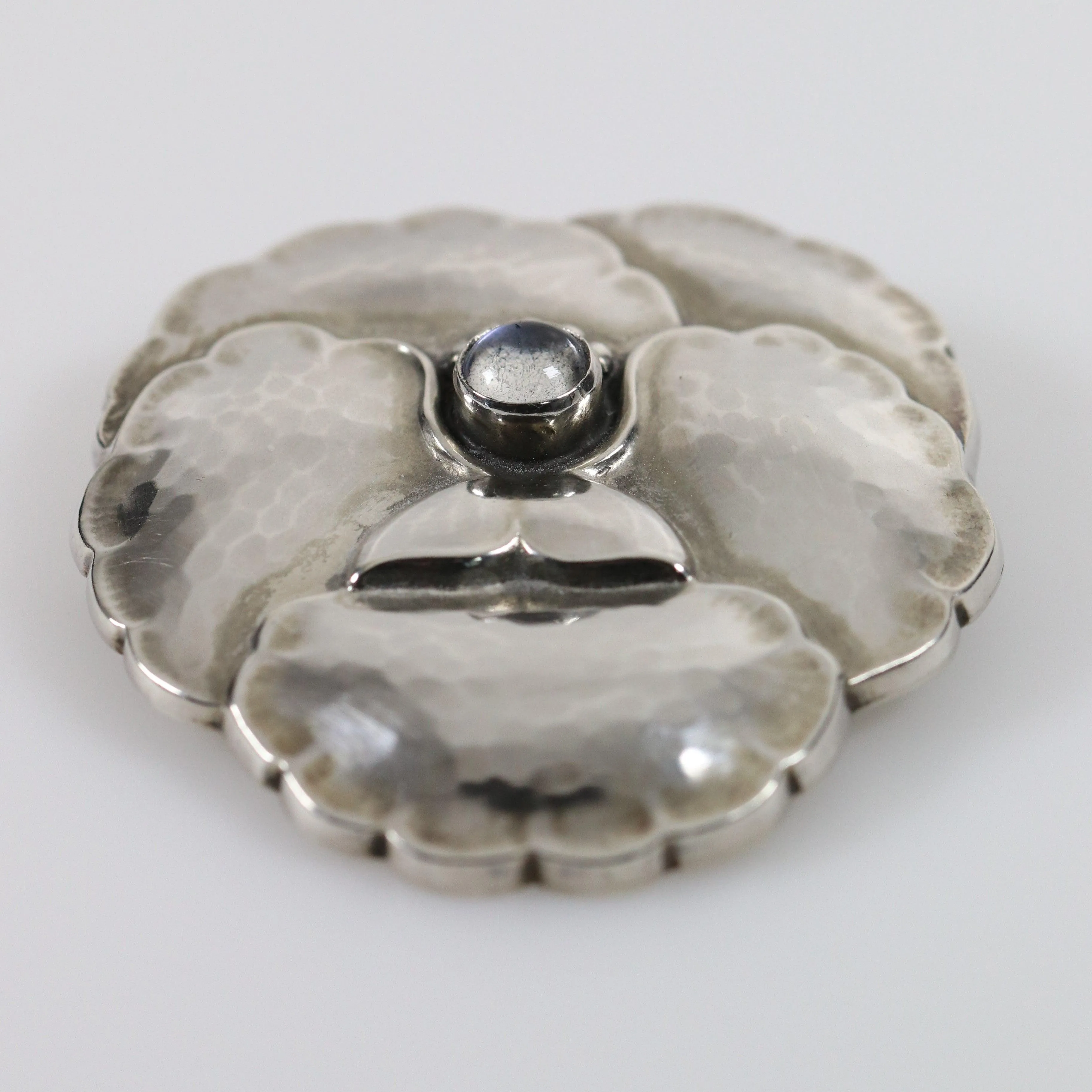 SOLD OUT: Vintage Georg Jensen Jewelry | Moonstone Pansey Brooch 113